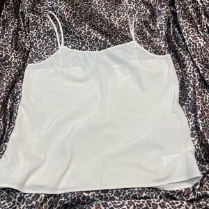 Theory Eggshell White Tank Top